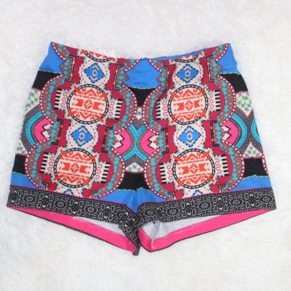 Flying Tomato Geometric Tribal Short Shorts - Picture 1 of 3